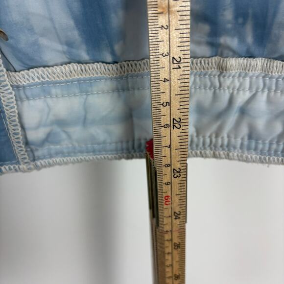 VINTAGE White Stag Nylon Jacket Acid Blue Wash Snap Button M - Picture 8 of 8